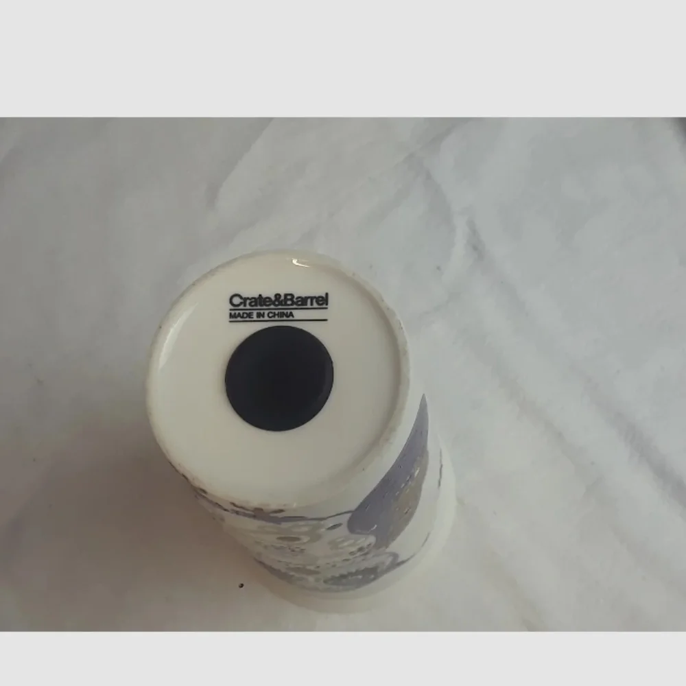 Crate & Barrel Rave Owl Cup galaxy print 6 1/4